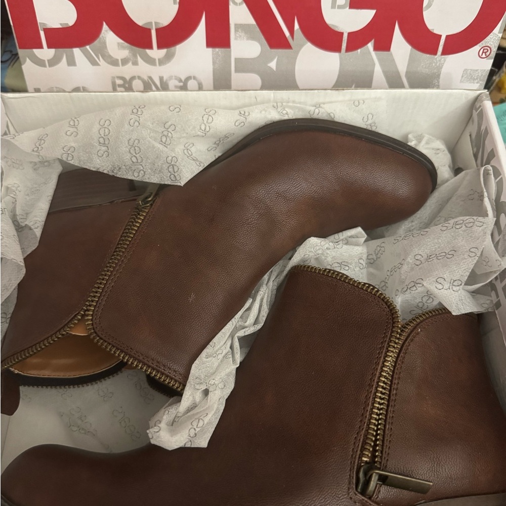 BONGO Women's Rich Brown Ankle Booties